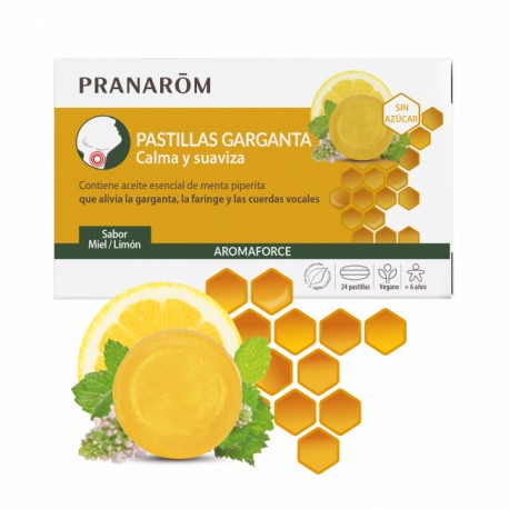 PRANAROM PASTILLAS GARGANTA MIEL LIMON 24 UND
