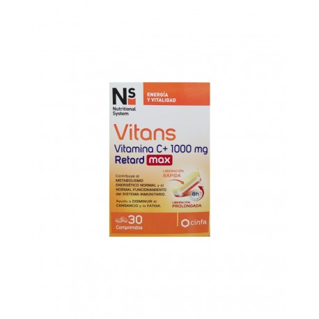 NS VITANS VITAMINA C 1000 mg RETARD MAX30 COMPRIMIDOS