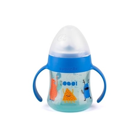 BIBERON SILICONA SUAVINEX ENTRENA ANTIDERRAME ASAS + 6 M FIRST 150 ML