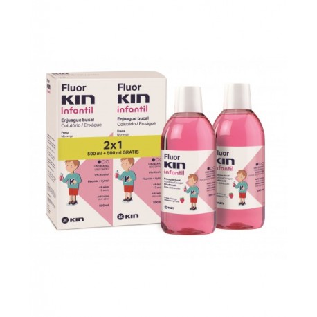 FLUOR KIN INFANTIL ENJUAGUE BUCAL 500 ML 2X1